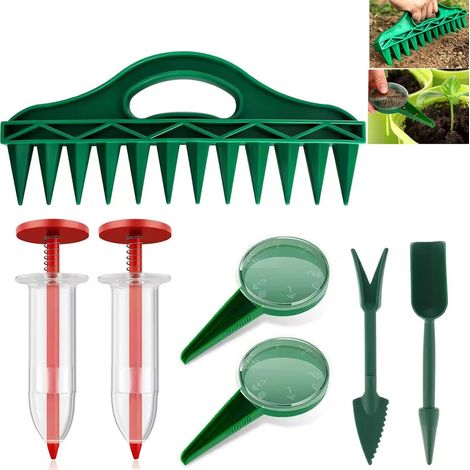 Mini distributeur de graines à 12 trous pour petites graines, semoir manuel, outil de jardinage, ensemble de 7 pièces
