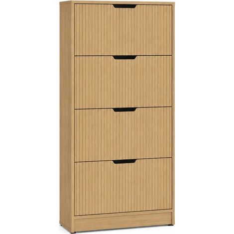 Zapatero 4 puertas acabado roble canulado (1/2)