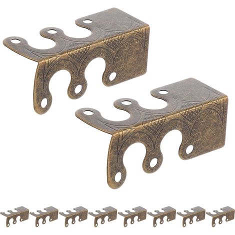 Protection d'angle en métal vintage, marron, 1 jeu (1/5)