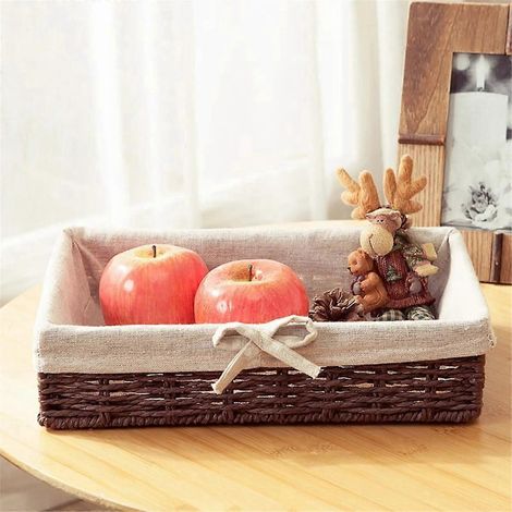 Paniers tressés pour pique-nique, panier de rangement pour assiettes à pain, D-- (1/5)