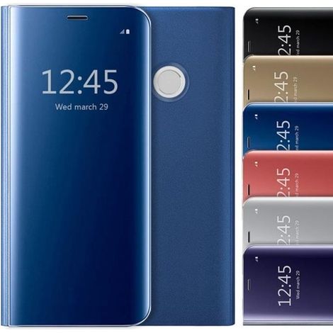 Etui Huawei P20 lite Clear View Flip Stand cover - Bleu (1/4)