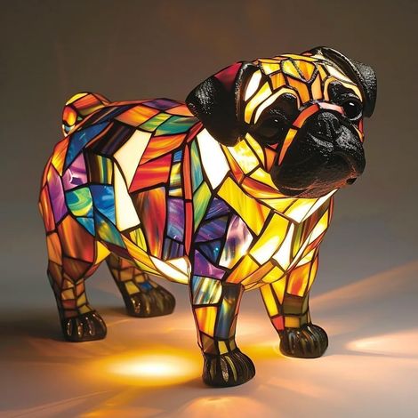 Lampe Nuit Animal - Résine Haute Qualité - Éclairage Ambiant LED - Pour Chien Chat - 1 Pièce (1/5)