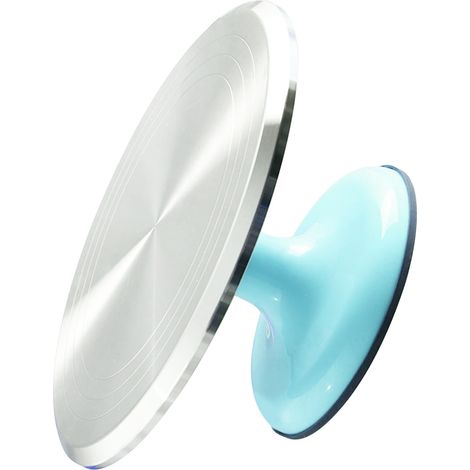 Présentoir à gâteaux rotatif en alliage d'aluminium, bleu, idéal pour la décoration. (1/5)