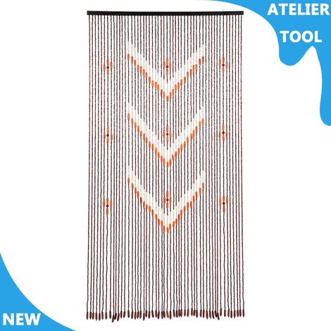 ATELIER 19090cm bambou perles en bois rideau vintage 52-strings porte rideau décoration (1/5)
