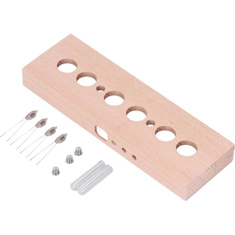 Kit de Remplacement pour Horloge DIY à Tubes Nixie IN14 avec 4 Lampes et Boîtier en Bois de Hêtre (1/5)