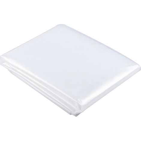 Bâche de serre plastique transparente 6x10 m, imperméable, anti-UV, polyéthylène 150g/m², résistante pour extérieur (1/5)