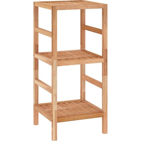 Bathroom Shelf 35.5x35.5x79 cm Solid Wood Walnut vidaXL