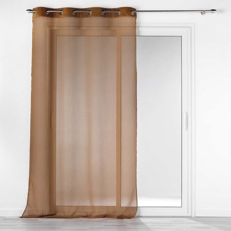 Rideau voile sable 140 x 240 cm Cottele camel (1/3)
