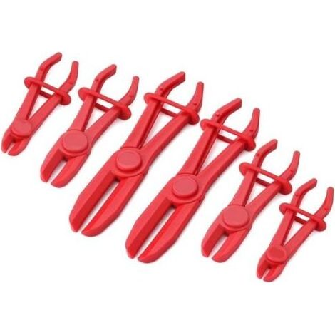 Colliers de serrage, lot de 6 - Collier de serrage pour durite de carburant, outil de serrage flexible, pince à collier de serrage, pour durites de carburant et de frein (1/3)