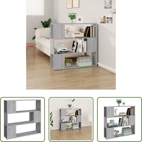 Bibliothèque - Bibliothèque/Séparateur de pièce Sonoma gris 100x24x94 cm (1/5)