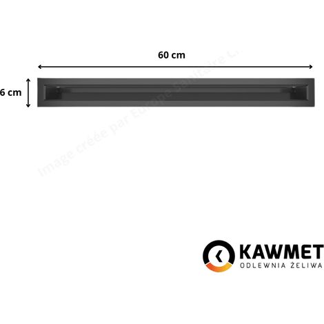 Grille de ventilation 6x60 Loft Kawmet - Couleur noir