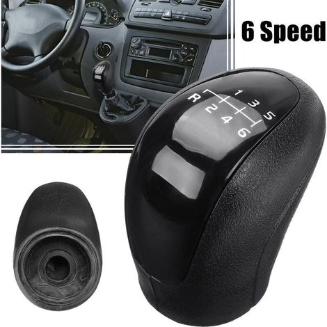 6-Vitesses Pommeau de Levier de Vitesses Pour Mercedes Vito Viano Sprinter II VW Crafter (1/4)