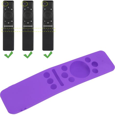 Housse de protection silicone pour télécommande Samsung BN59-01312A (170mm, violet, incluse lanière) (1/5)