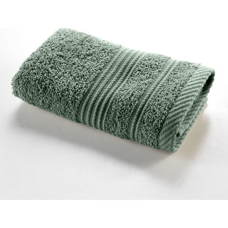 Serviette invité – 30 x 50 cm – éponge unie – 500 g/m² – TENDRESSE Cèdre (1/4)