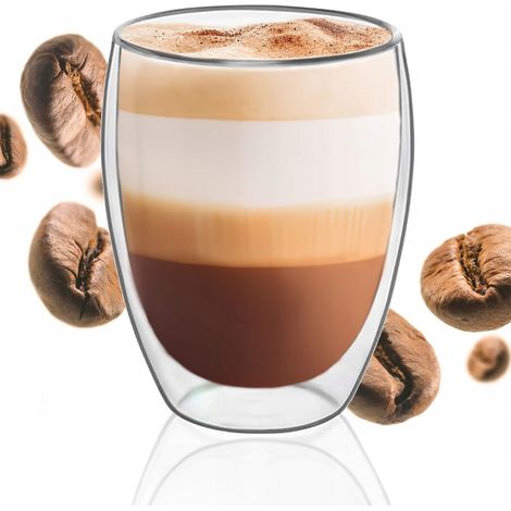 Tazza termica per caffè latte tè con doppio fondo 350ml (1/5)