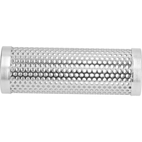 Boîte Fumoir Cylindrique Démontable Grande Capacité pour Barbecue, Camping - Tube à Granulés de Bois de Fruit 15.3x5.3cm