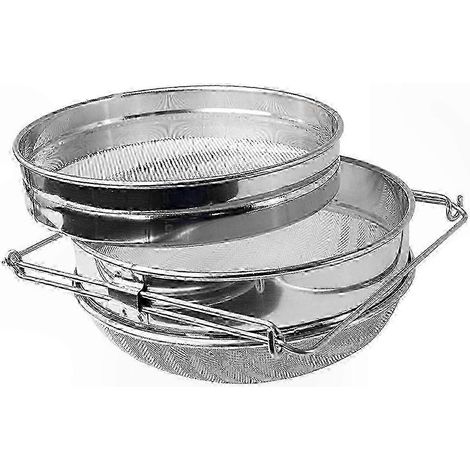 Filtre à miel double couche en acier inoxydable pour l'apiculture, avec double tamis. (1/5)