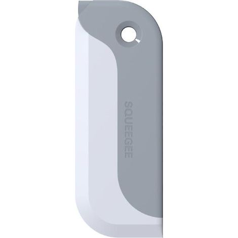 Set mit 2 kleinen grauen Abziehern für Bad und Küche, zum Reinigen von Spiegeln, Arbeitsplatten und Waschbecken. (1/5)