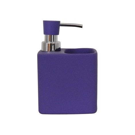 Distributeur de savon & Porte éponge céramique MALAGA Violet MSV