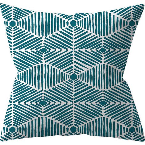 Filiyano-Lot de 4 housses de coussin d'extérieur, 45 x 45 cm, coussins de canapé en lin imperméable, plantes vertes, coussins décoratifs pour le (1/5)