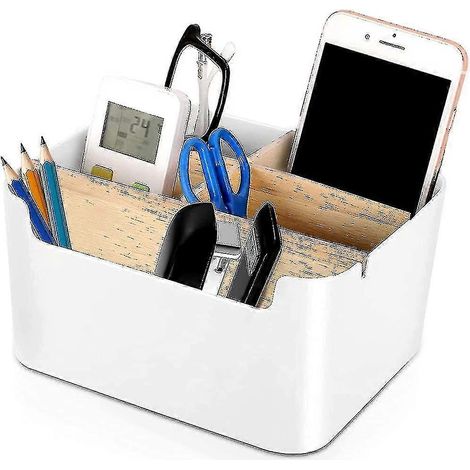 Detachable desktop storage box. Five-compartment wooden desktop storage box.