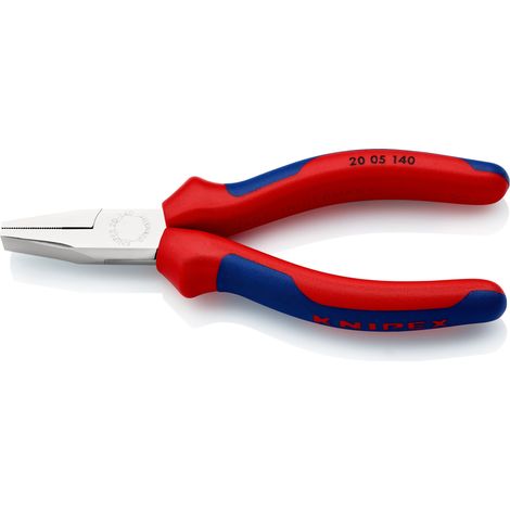 KNIPEX 20 05 140 Pinza per meccanica a becchi piatti diritti con manici multicomponente cromata 140 mm (1/4)