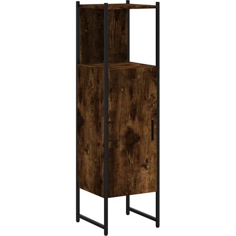 Colonne Meuble de salle de bain - chêne fumé 33x33x120,5 cm fr3869 - Maison La Vie (1/5)