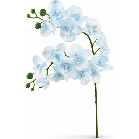 Orchidée Artificielle Courte pour Vase Haut Bleu Clair