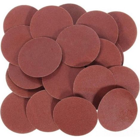 Disque Abrasif - 50 mm - Grain 80 - Pour Ponceuse - 50 Pièces (1/4)