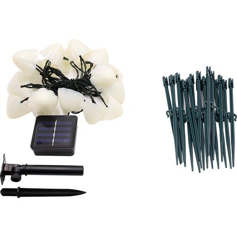 Lampe solaire champignon 5 m 20 lumières, mini lampe solaire de jardin, 8-AquaForge