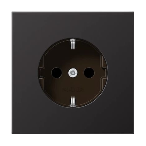 Jung Toma de corriente SCHUKO®, 16 A 250 V , aluminio lacado, serie LS, dark AL 1520 D