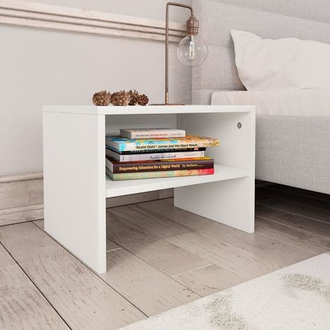 Table de chevet Blanc 40x30x30 cm Bois d'ingénierie vidaXL