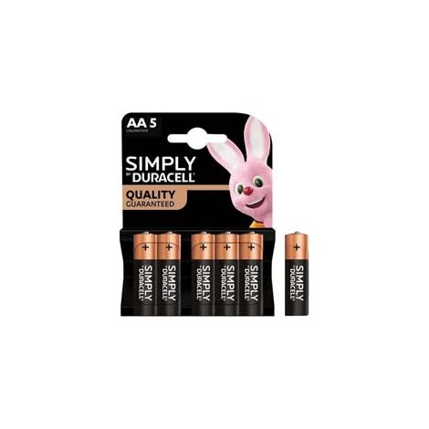 PILA STILO ALCALINA SIMPLY  IN BLISTER 5 PEZZI - 20 blister DURACELL