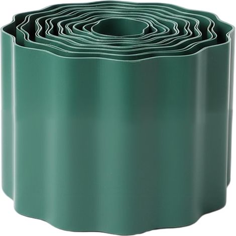 Bordure de jardin- bordure de pelouse ondulée et flexible- 40 cm x 9 m – facile à couper- en plastique- convient aux parterres de fleurs et à l'aménagement paysager de la pelouse. (1/5)