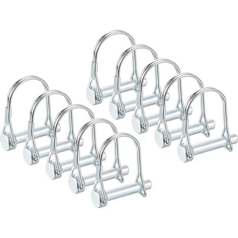 Goupille D'Attelage 5/16"x1-9/16", Goupille De Sécurité À Verrouillage Par Fil Pour Remorques Agricoles Attelages De Pelouse Tracteur De Jardin Kayak Bateau, Argent (8x40mm) (1/5)