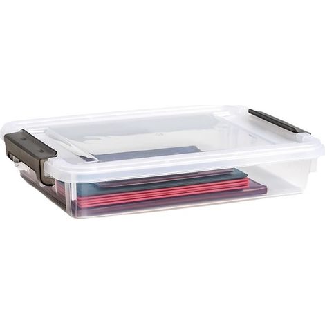 B5 Boxen – Büroaufbewahrung – Aufbewahrungsbox – Transparent – Polypropylen – Stapelbar – Robust – Leicht – BPA-frei – Organizer