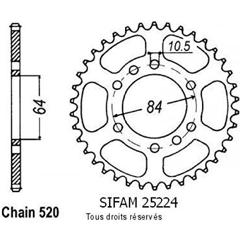 COURONNE QUAD 400 KFX/LTZ DIVERS 25224CZ40