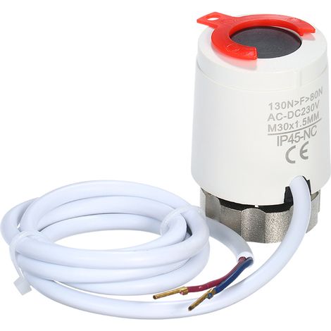 Actionneur thermique NC 230 V pour collecteur de chauffage par le sol Actionneur électrique normalement fermé M30 x 1,5 pour système de thermostat de chauffage par le sol (1/5)