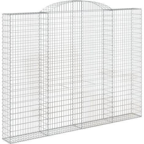 Maison Exclusive - Cesto Gabbione ad Arco 300x30x220/240 cm Ferro Zincato