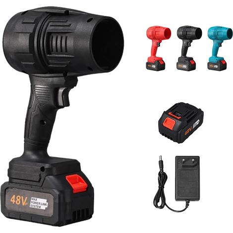 Soplador turbo inalámbrico superpotente, minisoplador portátil para polvo, soplador de aire seco para coche (negro) (1/5)