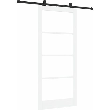 Maison Exclusive - Schiebetür ORKDAL Weiß und Schwarz 93 x 211 cm
