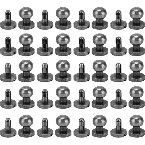 Rivets de moine, vis à tête ronde en laiton, clous, quincaillerie pour bagages et bijoux, accessoires 8x7 mm (1/5)