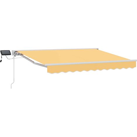 Maison Exclusive - Cornice per Tenda Manuale con LED Sabbia 3,5 x 2,5 m (1/5)