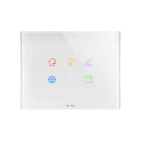 PLAQUE ICE TOUCH KNX SYMBOLES INT.BLANC GEWISS GW16946CB