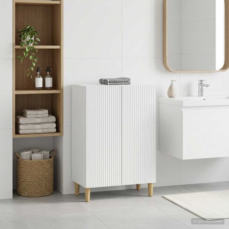 vidaXL Mobiletto da Bagno ARNHEM Bianco 59,5 x 31 x 80 cm