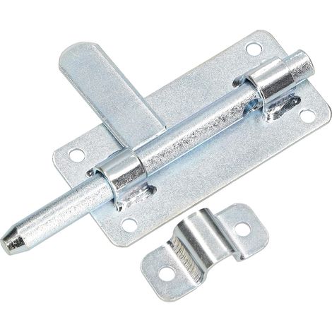 KOTARBAU Verrou de porte 150 mm plat galvanisé universel argenté (1/5)