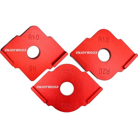 Set di dime angolari per fresatrice, in robusta lega di alluminio, dimensioni: R5-R30, adatte per applicazioni di lavorazione del legno, incise a CNC per la massima precisione, design resistente alla (1/5)