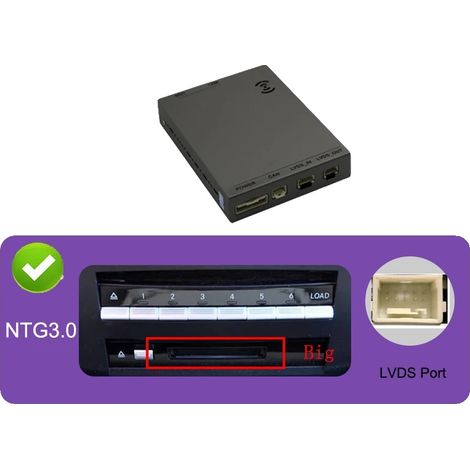 Décodeur CarPlay/Android Auto sans fil, Support multimédia, Contrôle amélioré, Pour Benz NTG 3.0 (1/2)