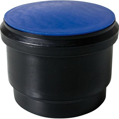 Valsir Steckmuffe PEHD, DN 70, D 75mm, 1-teilig, 2 Anschlüsse, mit Dichtung, mit Stopfen