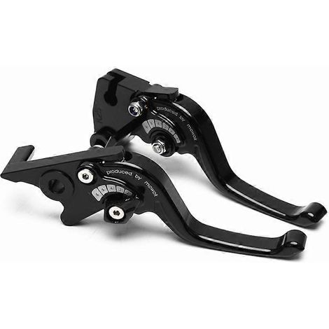 Tige de frein et d'embrayage courte et athlétique à deux doigts modifiée pour Honda CBR600RR et CBR1000RR (CBR1000RR 08 à 18 ans, noire) (1/5)